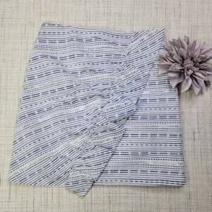 Waverly Grey Liberant Women Mini Skirt Ruffle White Blue Size‎ 2